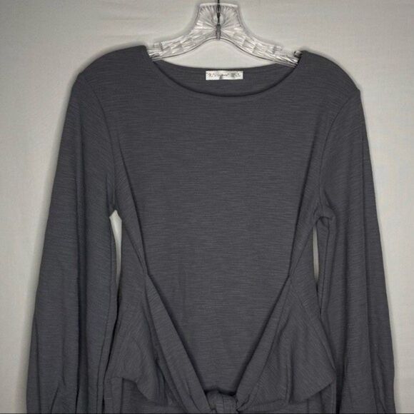 R Vivimos Gray Elegant Boho Vintage Tie Waist Mini Club Evening Party Dress M - Picture 3 of 11